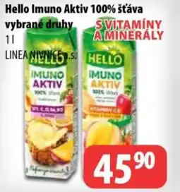 Partner Maloobchodní síť Hello Imuno Aktiv 100% šťáva nabídka