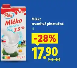 Lidl Pilos Mléko trvanlivé plnotučné nabídka