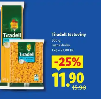 Lidl Tiradell těstoviny nabídka