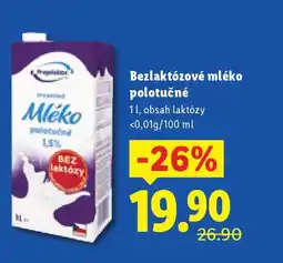 Lidl Bezlaktózové mléko polotučné nabídka