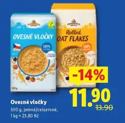 Lidl Ovesné vločky nabídka