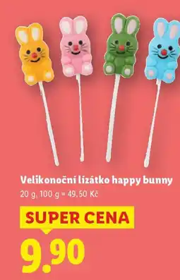 Lidl Velikonoční lízátko happy bunny nabídka