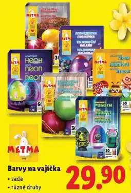 Lidl Barvy na vajíčka nabídka