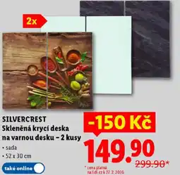 Lidl SILVERCREST Skleněná krycí deska na varnou desku - 2 kusy nabídka