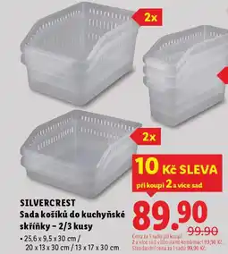 Lidl SILVERCREST Sada košíků do kuchyňské skříňky - 2/3 kusy nabídka