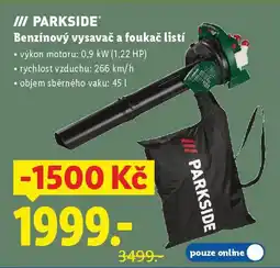 Lidl PARKSIDE Benzínový vysavač a foukač listí nabídka
