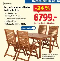 Lidl Sada zahradního nábytku Sevilla, 5dílná nabídka