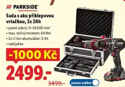 Lidl PARKSIDE Sada s aku příklepovou vrtačkou, 2x 2Ah nabídka