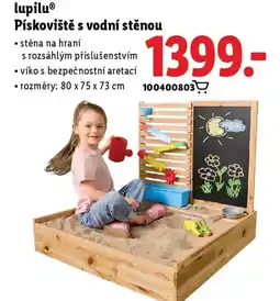 Lidl Lupilu Pískoviště s vodní stěnou nabídka
