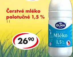 CBA Olma Čerstvé mléko polotučné 1,5 % nabídka