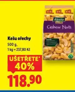 Lidl Kešu ořechy nabídka