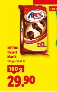 Lidl Metro dezert klasik nabídka