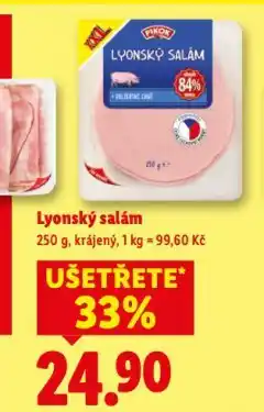 Lidl Lyonský salám nabídka