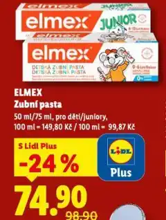 Lidl Elmex zubní pasta nabídka