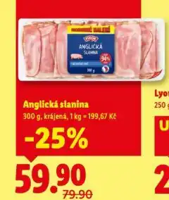 Lidl Anglická slanina nabídka