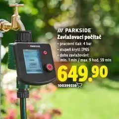 Lidl Parkside zavlažovací počítač nabídka