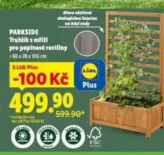Lidl Truhlík s mříží pro popínavé rostliny nabídka