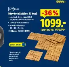 Lidl Dřevěné dlaždice nabídka