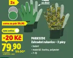 Lidl Zahradní rukavice nabídka