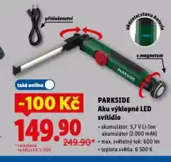 Lidl Aku výklopné led svítidlo nabídka