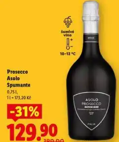 Lidl Prosecco asolo spumante nabídka