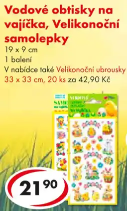CBA Vodové obtisky na vajíčka, Velikonoční samolepky nabídka