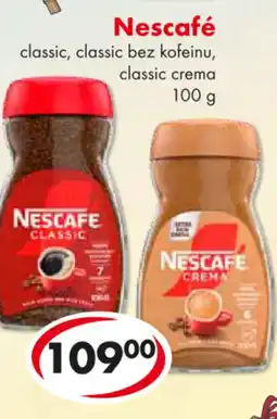 CBA Nescafé classic, classic bez kofeinu, classic crema nabídka