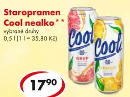 CBA Staropramen Cool nealko nabídka