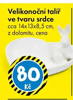 TEDi Velikonoční talíř ve tvaru srdce nabídka