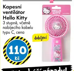 TEDi Kapesní ventilátor Hello Kitty nabídka