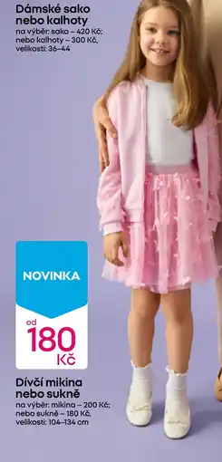 Pepco Dívčí mikina nebo sukně nabídka