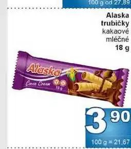 Jip Alaska trubičky kakaové mléčné nabídka