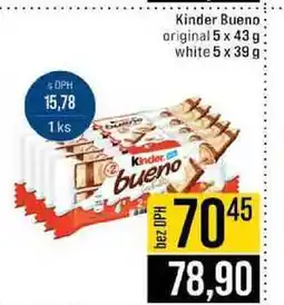 Jip Kinder Bueno original 5 x 43g white 5 x 39 g nabídka