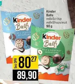 Jip Kinder Balls milk&crisp milkShazelnut nabídka
