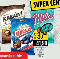 Jip Mini vajíčka horalky mila kakaové nabídka