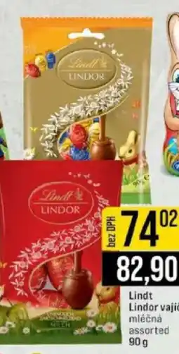 Jip Lindt Lindor vajíčka mléčná assorted nabídka