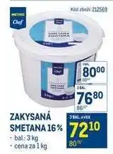 Makro Zakysaná smetana 16% nabídka