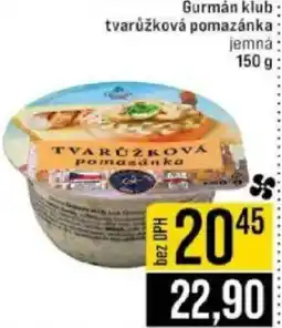 Jip Gurmán klub tvarůžková pomazánka jemná nabídka