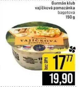 Jip Gurmán klub vajíčková pomazánka bagetová nabídka