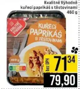 Jip Kvalitně Výhodně kuřecí paprikáš s těstovinami nabídka