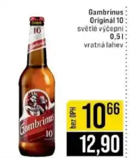 Jip Gambrinus Originál 10 světlé výčepní nabídka