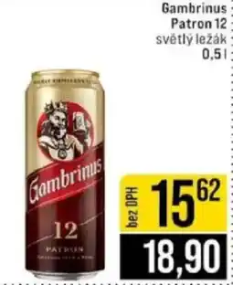 Jip Gambrinus Patron 12 světlý ležák nabídka