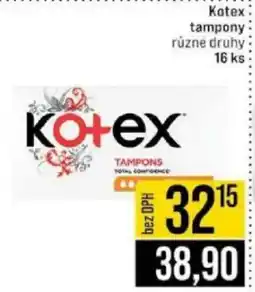 Jip Kotex tampony nabídka