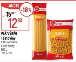 Globus VÁŠ VÝBĚR Těstoviny nabídka