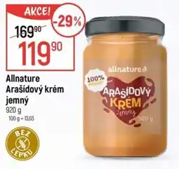 Globus Allnature Arašídový krém jemný nabídka