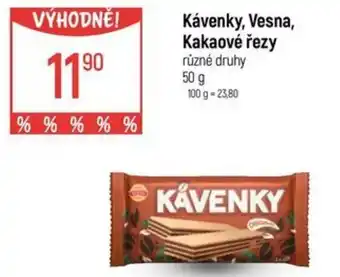 Globus Kávenky, Vesna, Kakaové řezy nabídka