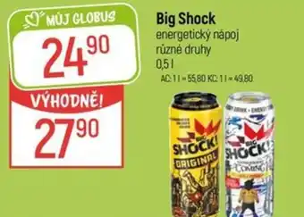 Globus Big Shock energetický nápoj nabídka