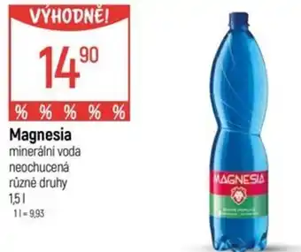 Globus Magnesia minerální voda neochucená nabídka