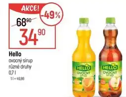 Globus Hello ovocný sirup nabídka