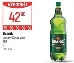 Globus Braník světlé výčepní pivo nabídka